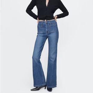GAP Women's 70s Flare Leg Blue Jeans